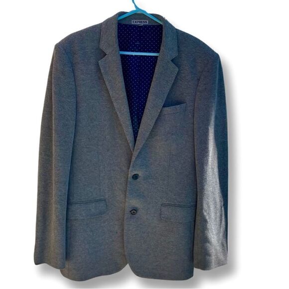 Express: Man's Blazer -Gray/Black  - Picture 1 of 11